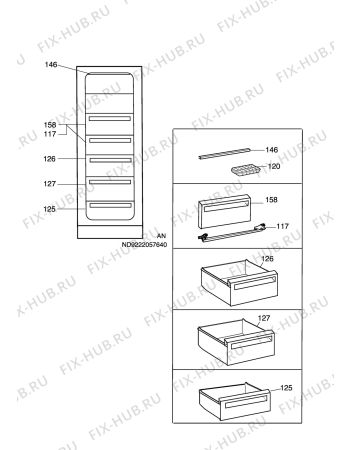 Взрыв-схема холодильника Electrolux EU8116C - Схема узла C10 Interior